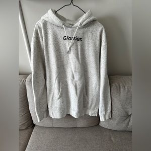 Glossier Limited Edition Grey Speckled Hoodie Size: Medium